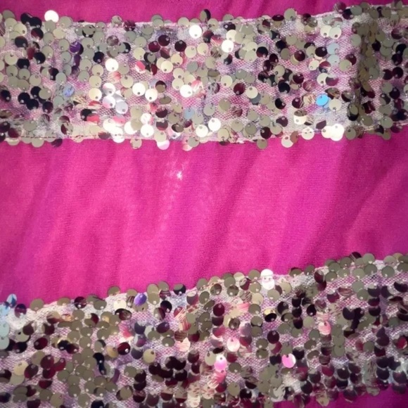 Rampage | Vintage Y2K 2000s Magenta Sheer Sequin Blouse, Size S - Picture 9 of 12